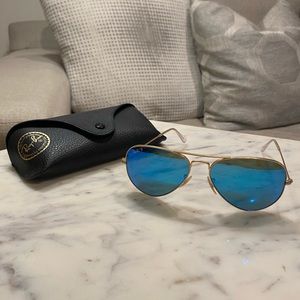 Ray-Ban blue polarized mirror sunglasses